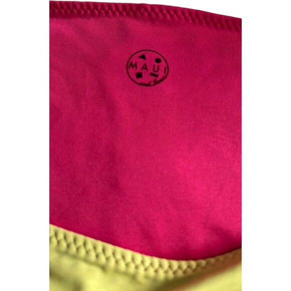New ColorBlock Reversible Bikini Bottom - Size L | Maui & Sons Side-Tie Hipster - Picture 12 of 14
